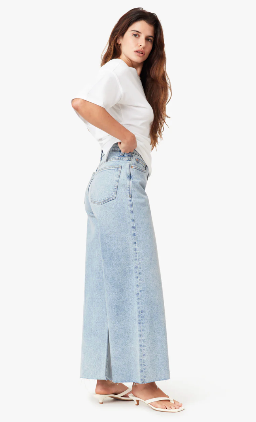 Habitual Denver Wide Leg Crop in Blue Bell