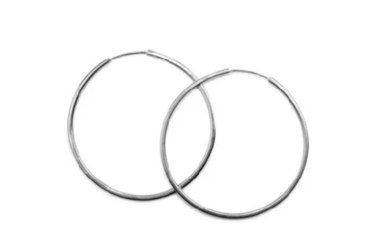 Day Hoops Silver Earrings