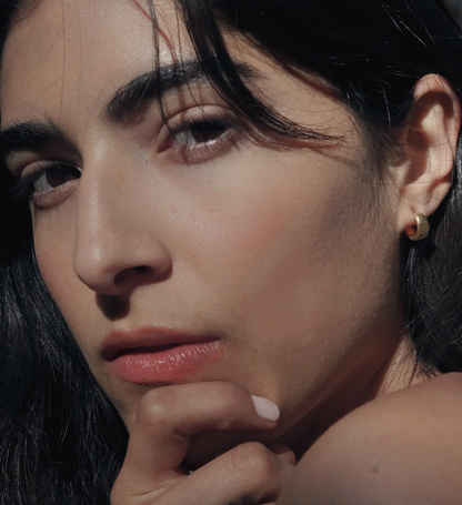 Cocoon Hoop Bronze Earrings