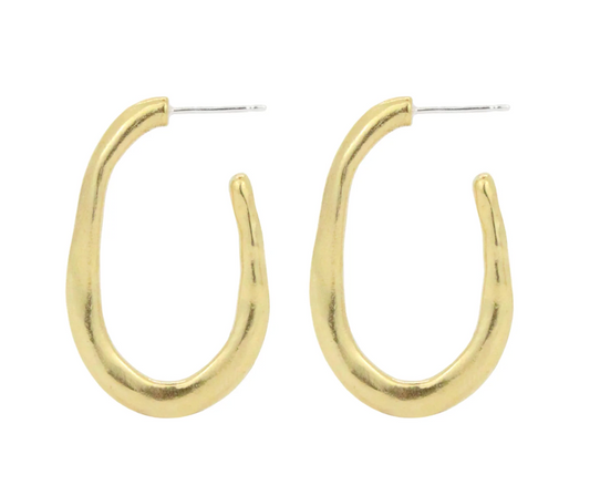 Lake Hoop Bronze Earrings