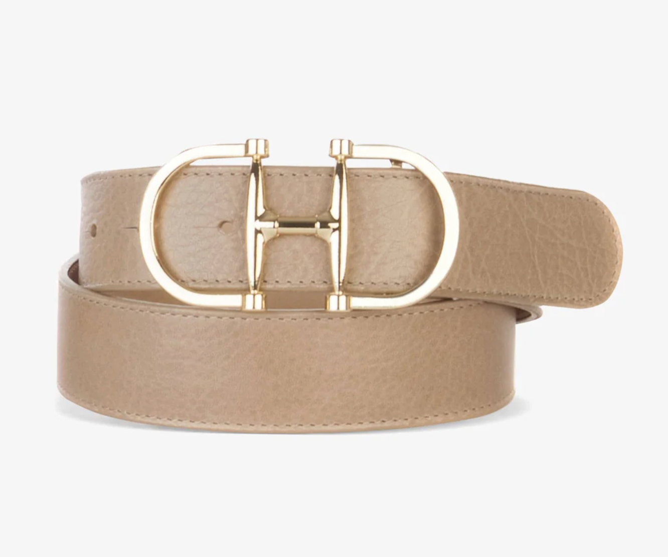 Brave Kasi Leather Equestrian Belt in Nude