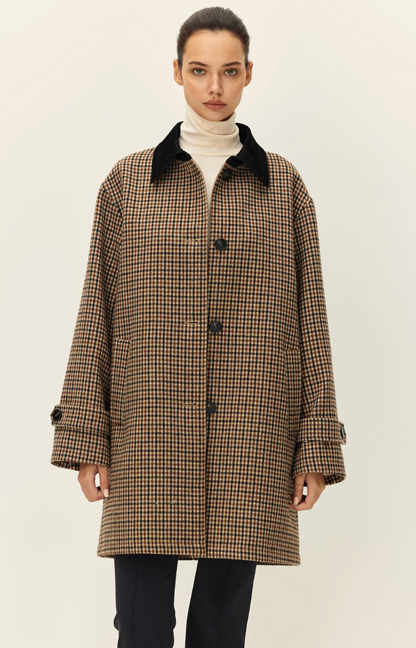 Elodie the Label Brown Plaid Jacket