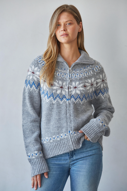 By Together Zip-Up Knit Cardigan
