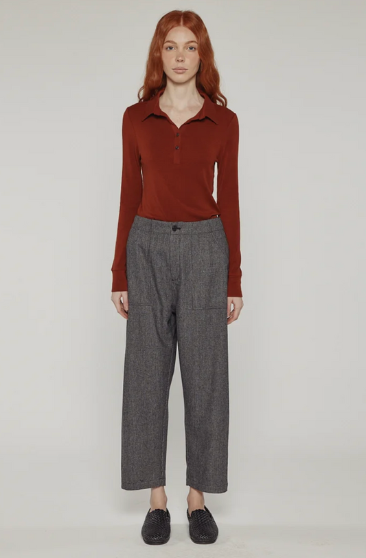 Amente Wool-Blend Herringbone Trousers