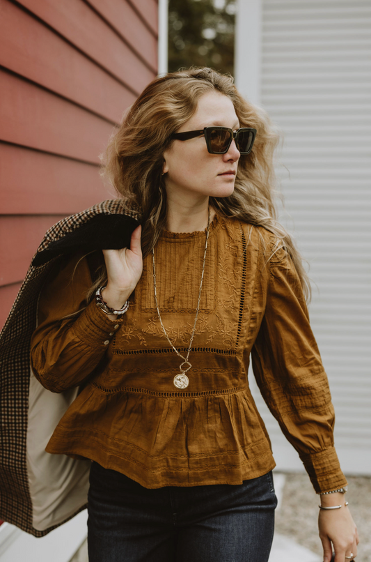 Emile et Ida Vintage Peplum Blouse