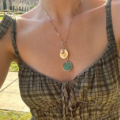 Thatch Solario Sundial Amazonite Necklace