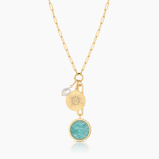 Thatch Solario Sundial Amazonite Necklace