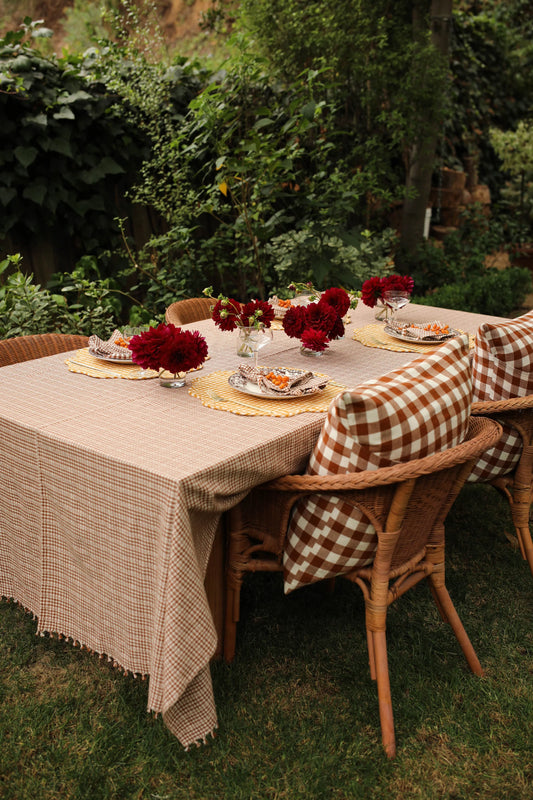 Soho Nutmeg Tablecloth - 63"x120"