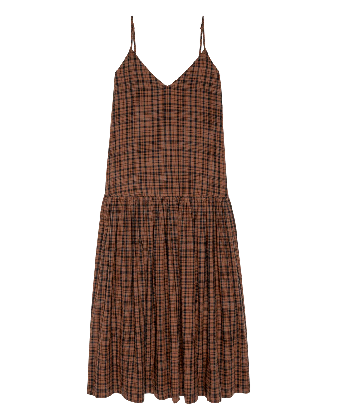 The Great Drop Waist Dress in Woodcrest Plaid