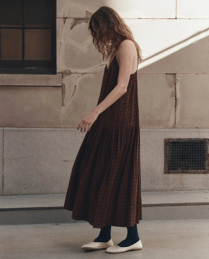 The Great Drop Waist Dress in Woodcrest Plaid