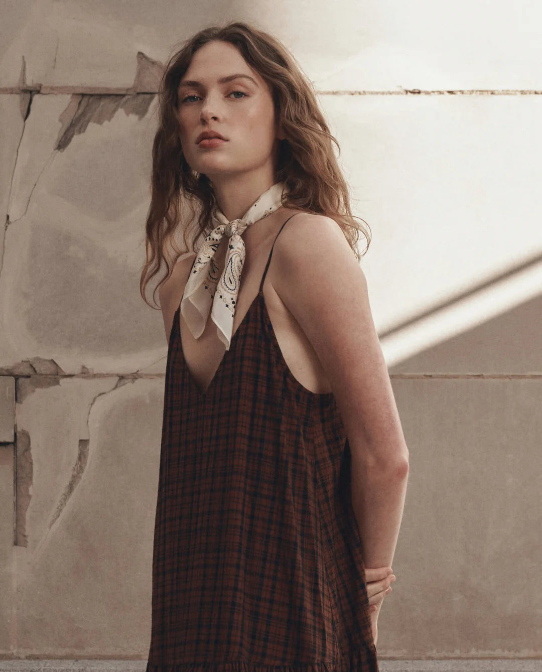 The Great Drop Waist Dress in Woodcrest Plaid