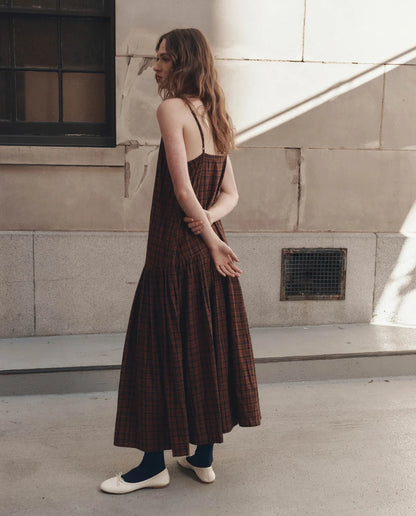 The Great Drop Waist Dress in Woodcrest Plaid
