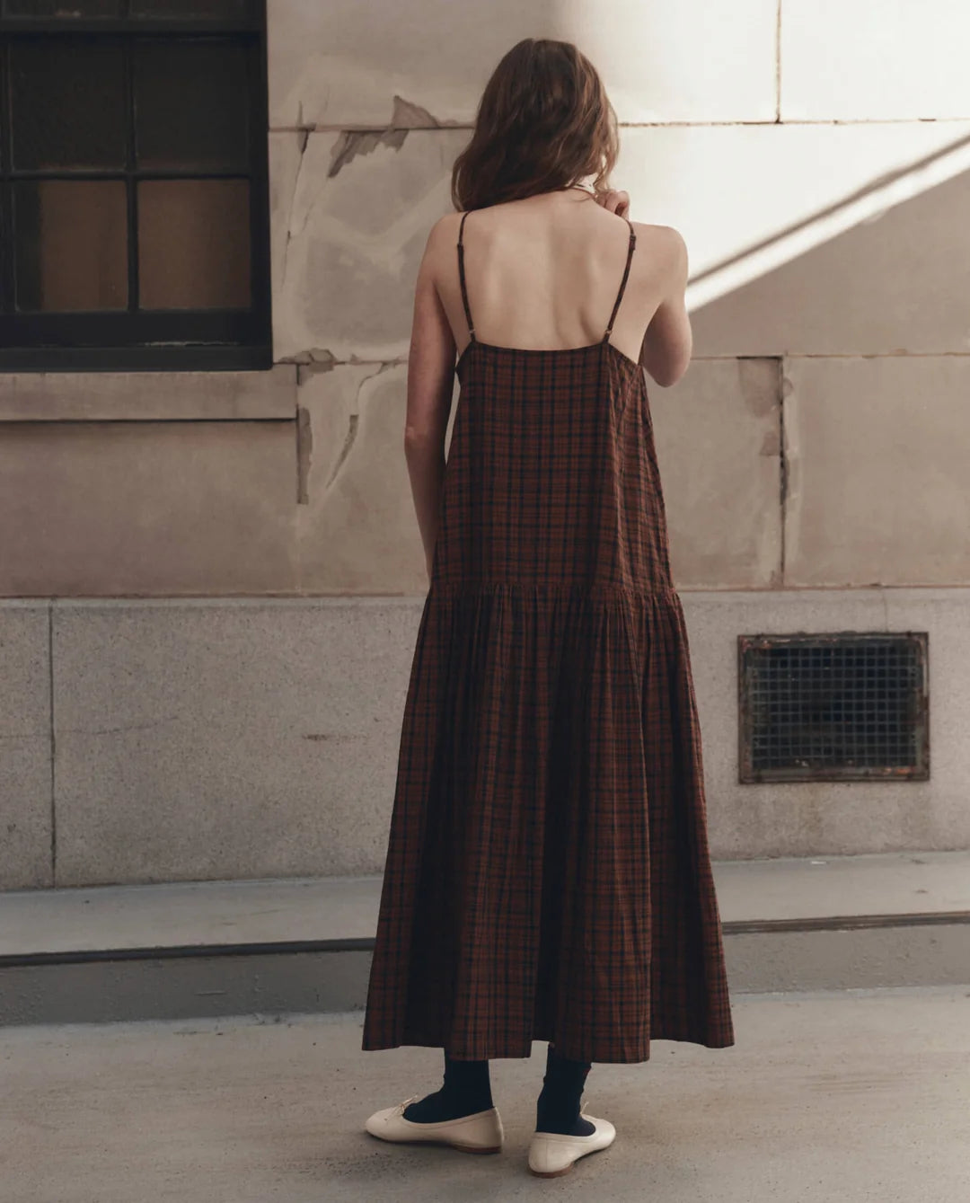 The Great Drop Waist Dress in Woodcrest Plaid