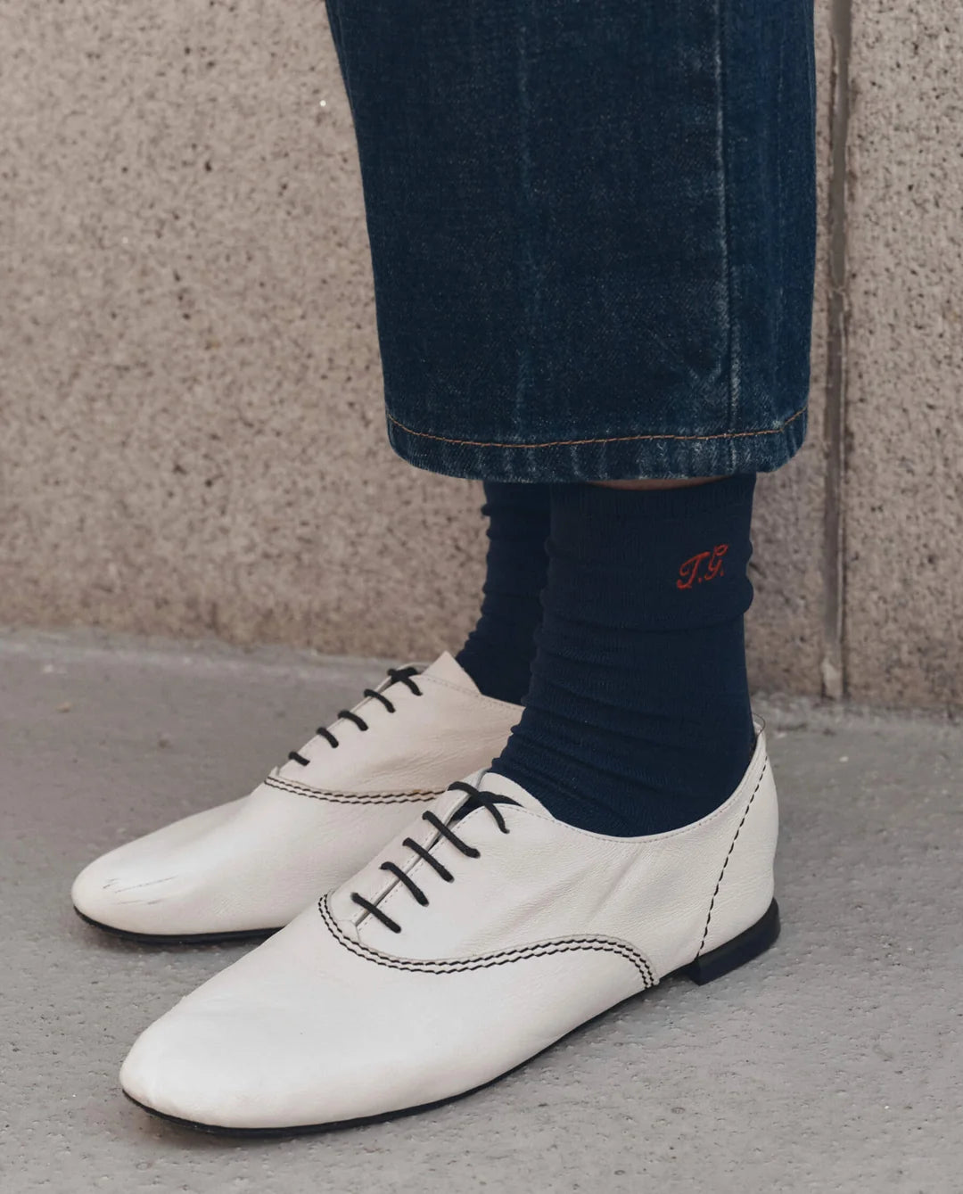 The Great Collegiate Monogrammed Trouser Sock