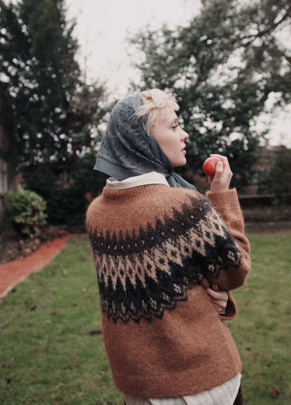 Emile et Ida Jacquard Mock Neck Sweater