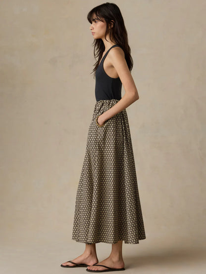 Faherty Brand Women Bottoms Coastal Poplin Nera Skirt