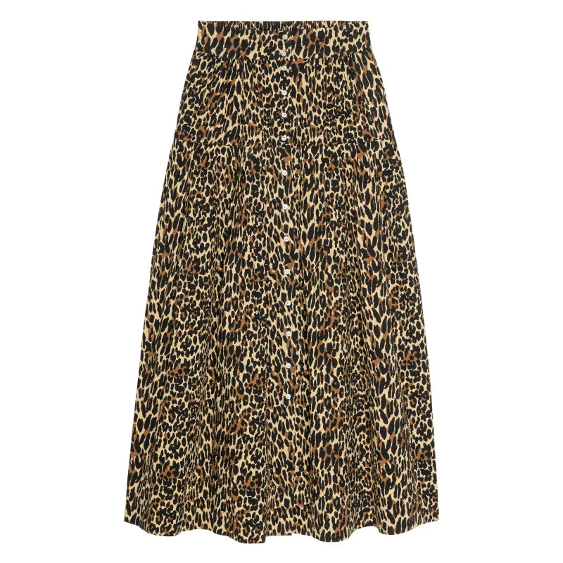 The Great Highland Skirt in Tan Leopard