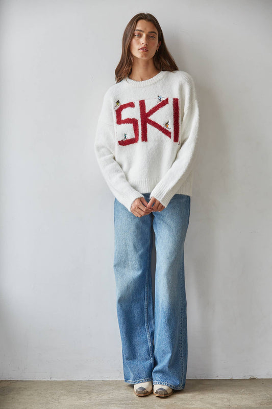 W2797 | Knit Sweater Crew Neck Long Sleeve Pullover Top