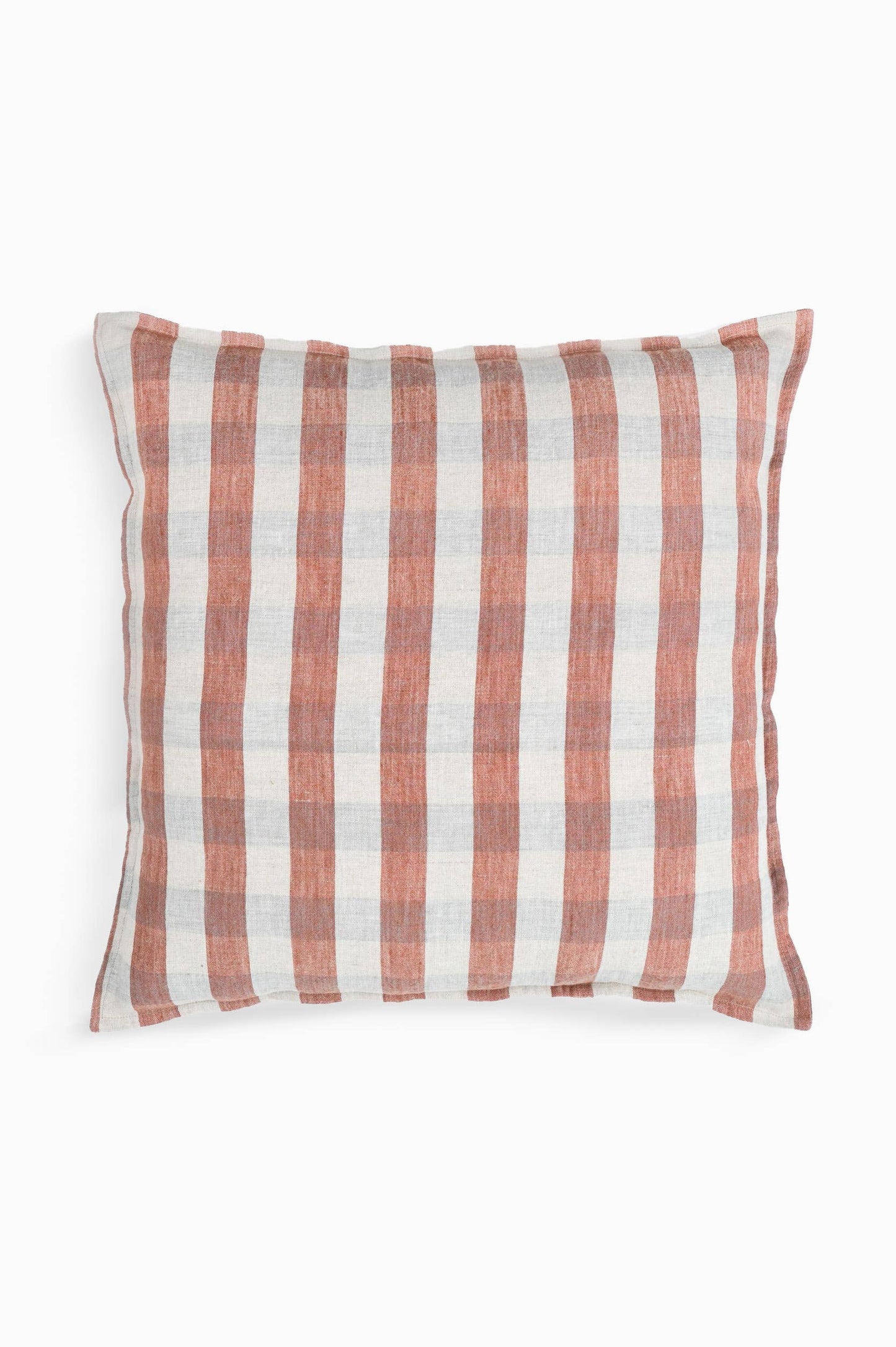 Gingham Checks Clara Linen Throw Pillow with Insert