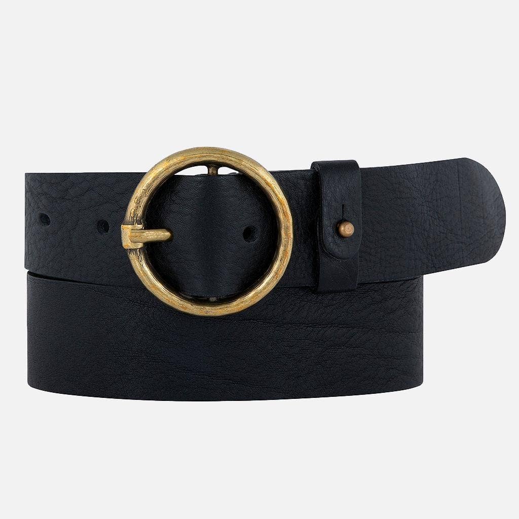 Vintage Full-Grain Leather Belt for Women