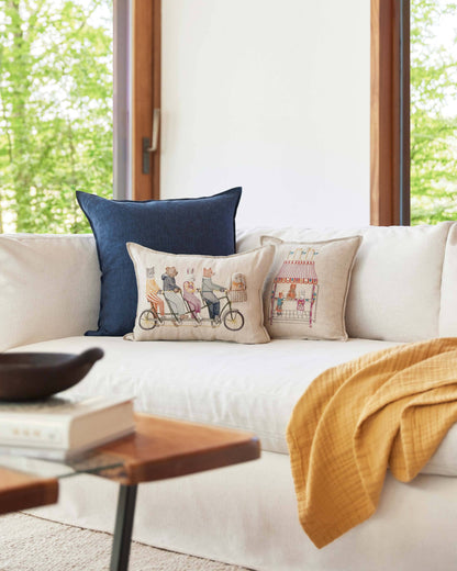 Tandem Bike Pocket Pillow