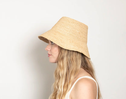 Wyeth Tali Raffia Bucket in Natural