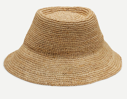 Wyeth Tali Raffia Bucket in Natural