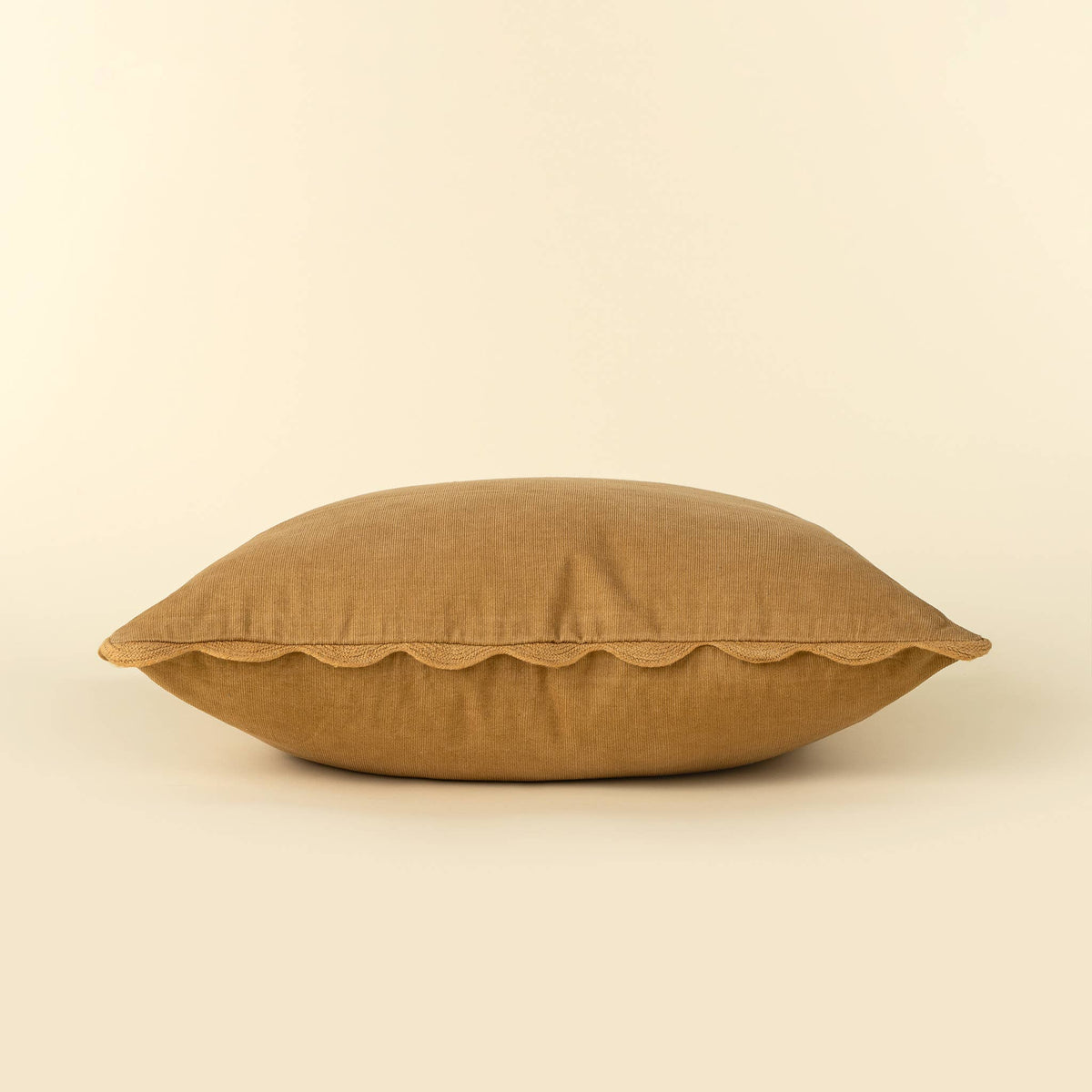 20x20 Corduroy Scallop Pillow, Gold