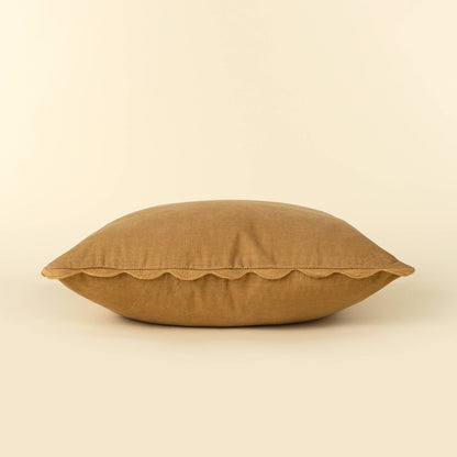 20x20 Corduroy Scallop Pillow, Gold