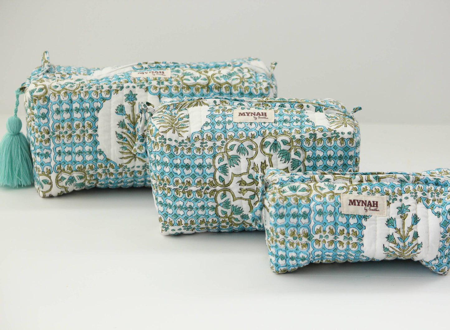 Moroccan tile print travel/makeup/organizer/bag-Set of 3