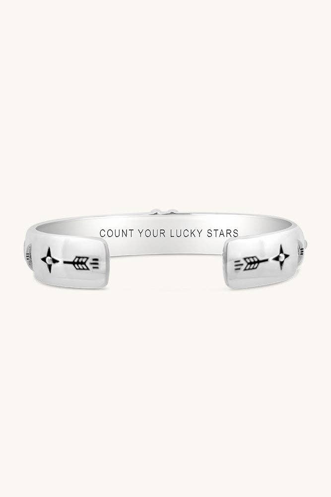 Lucky Stars Cuff Bracelet - Silver