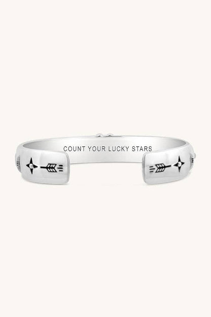 Lucky Stars Cuff Bracelet - Silver