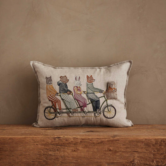 Tandem Bike Pocket Pillow with Down Insert