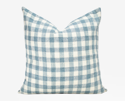 Reva Check - Mist Pillow with Down Insert