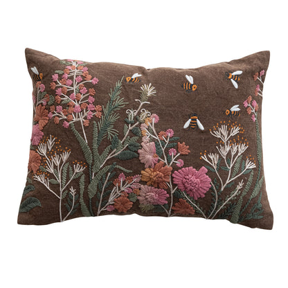 Stonewashed Cotton Slub Lumbar Pillow