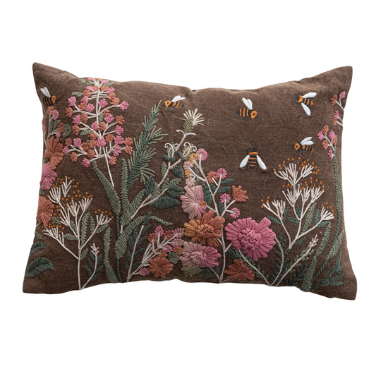 Stonewashed Cotton Slub Lumbar Pillow