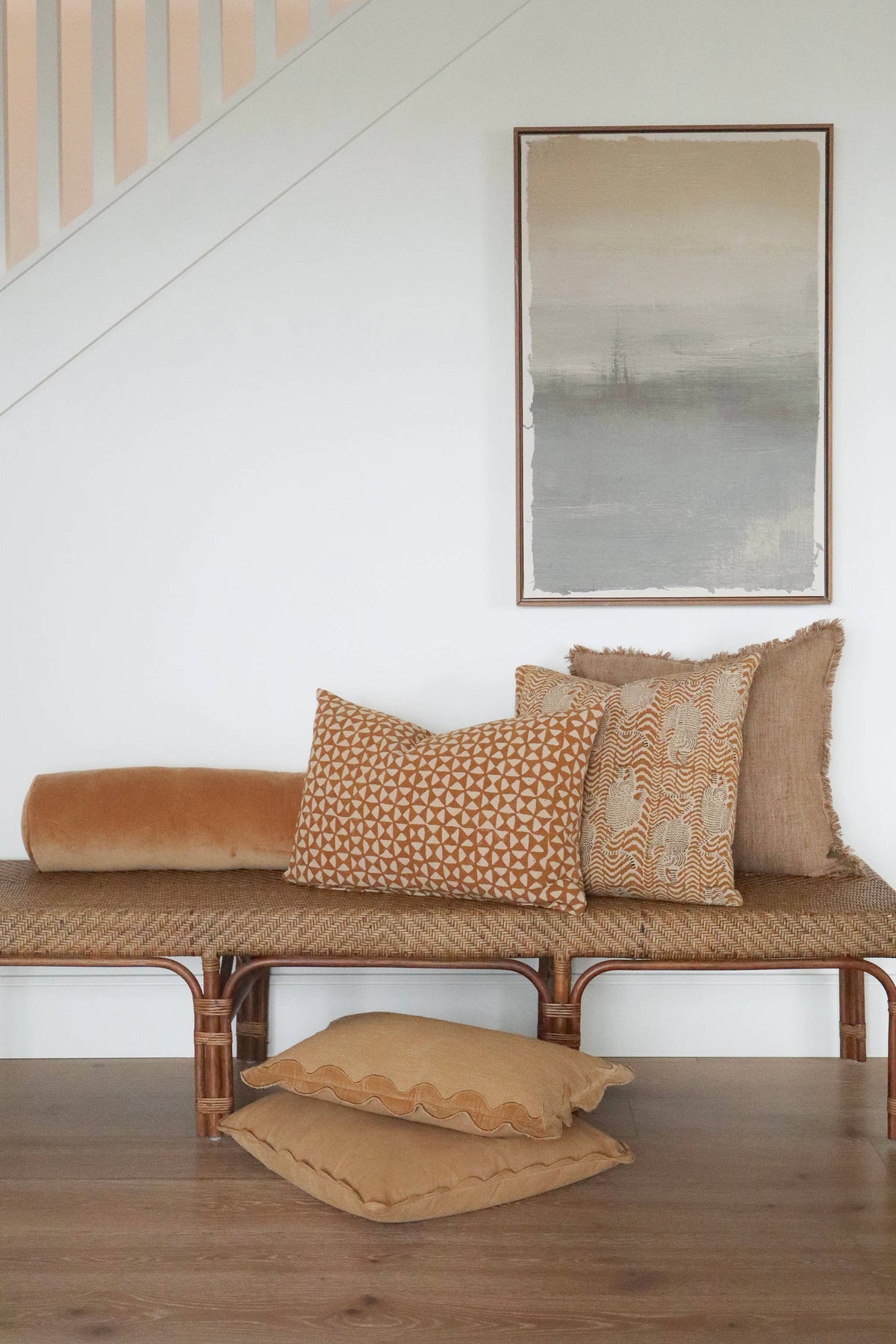 20x20 Corduroy Scallop Pillow, Gold
