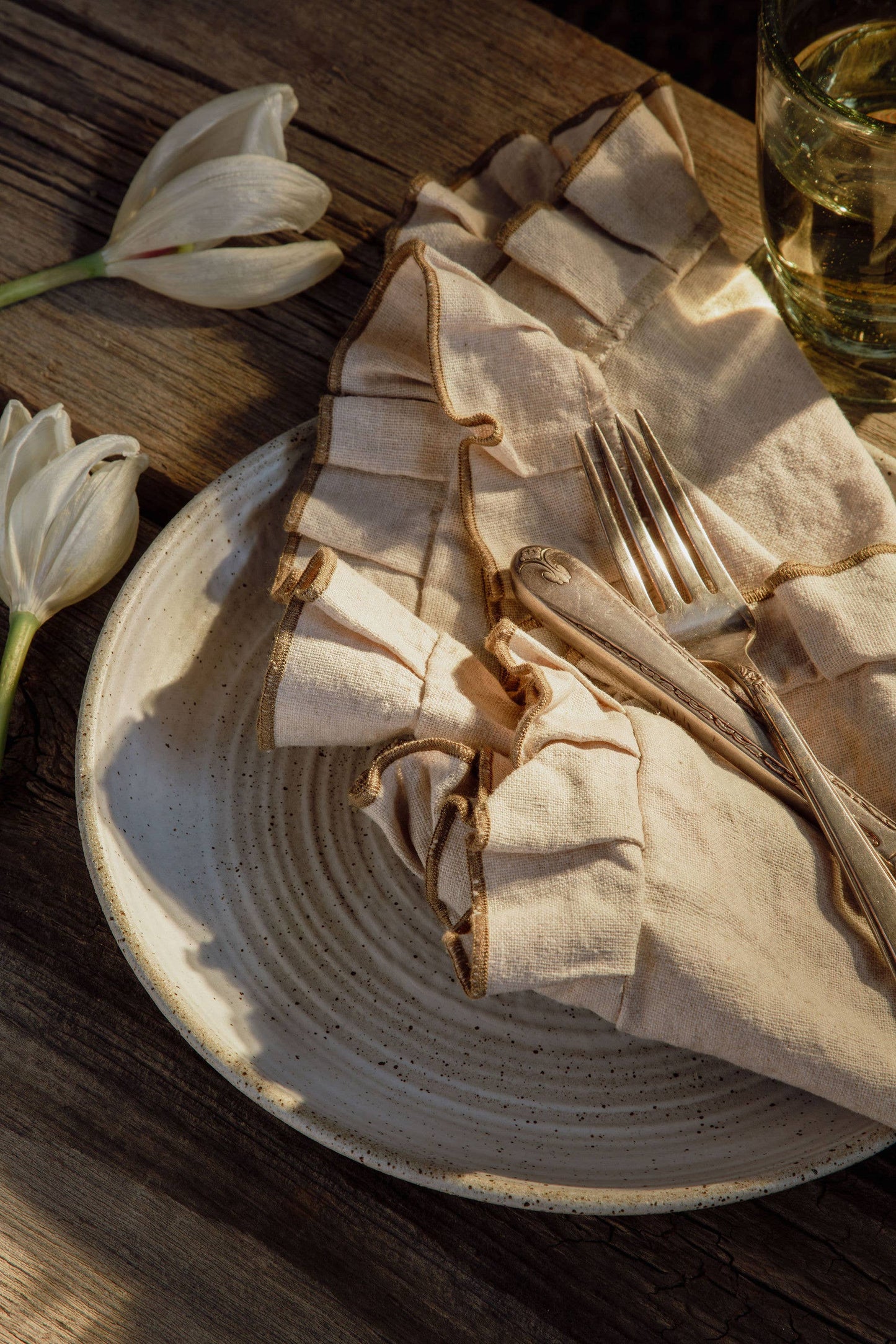 Ruffle Linen Blend Napkin