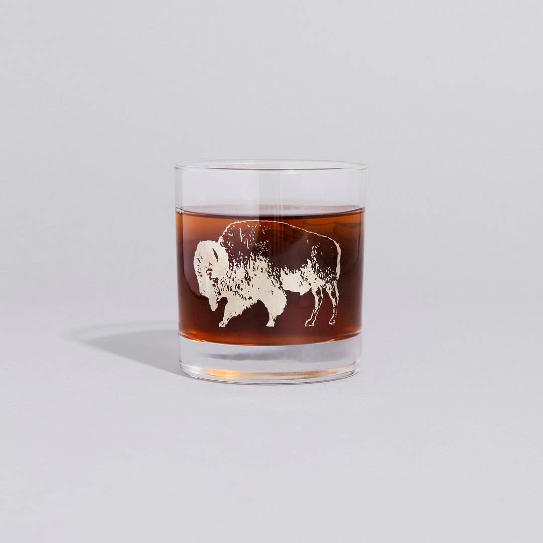 Bison Rocks Glass | Whiskey Glass | WILD BISON