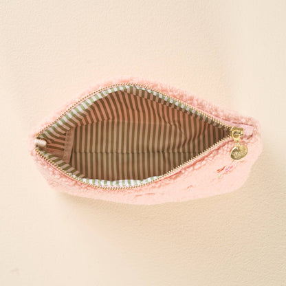 Teddy Pouch-Dainty Floral Pink