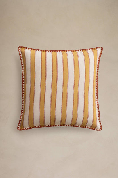Linen Heritage Stripe Throw Pillow