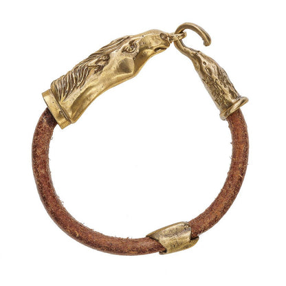 Women's Horse Head Leather Bracelet