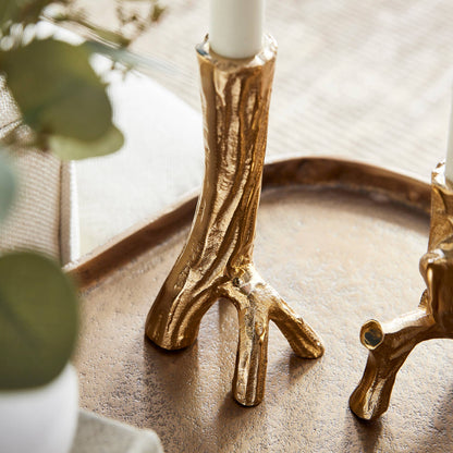 Hyde Taper Holders, Set of 2, Gold