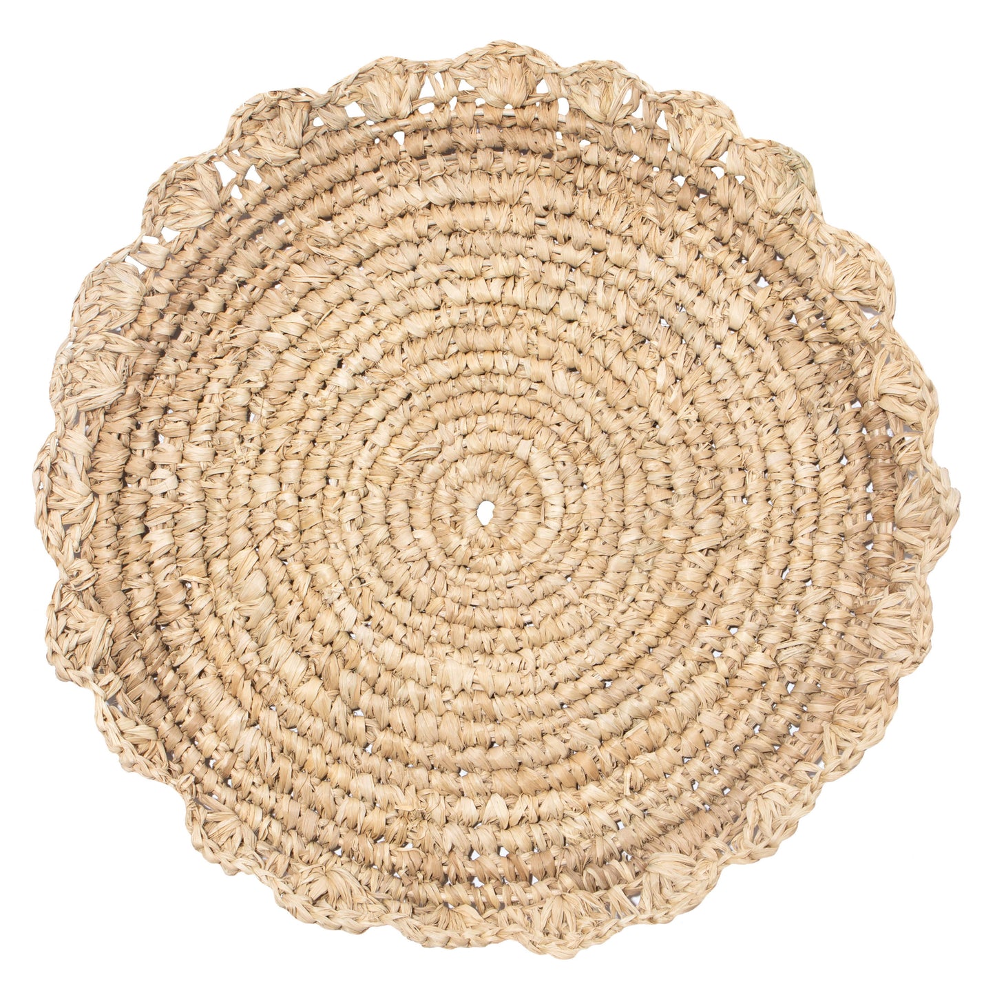 Blossom Natural Round Placemat Flower - Set of 4