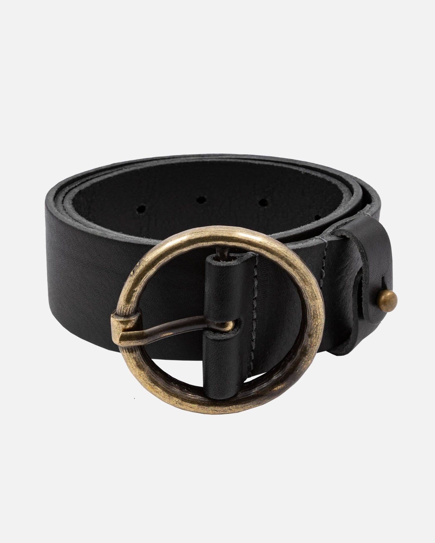 Vintage Full-Grain Leather Belt for Women