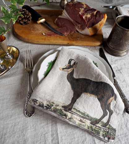 Wild Animals Linen Dinner Napkins