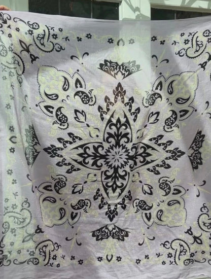 The Maison Lecomte Flament Lilac Bandana Scarf