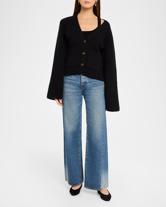Moussy Vintage Panel Wide in Hale Dark Blue