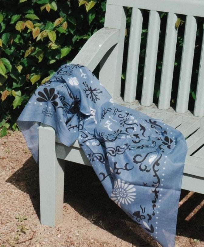 The Maison Lecomte Flament Bandana Riviera Cotton Scarf