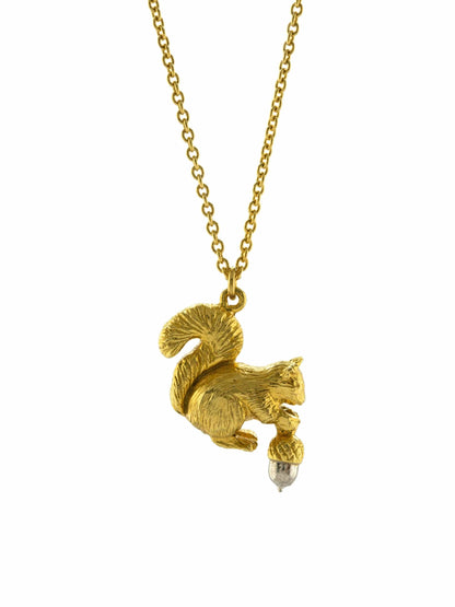 Squirrel & Acorn Necklace